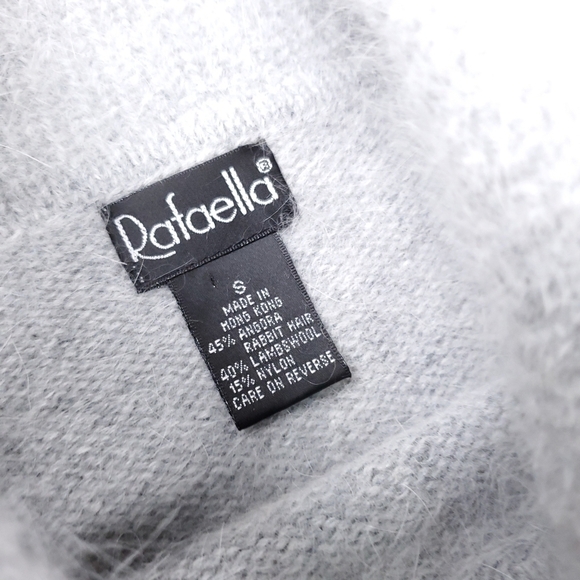 Rafaella Gray Angora Women's Cowl Neck Sweater Size Small - Picture 6 of 11